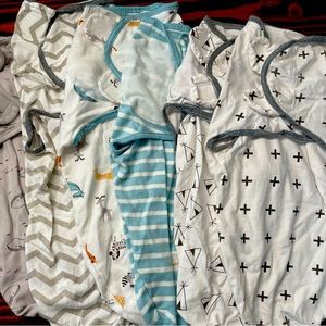 6 cloth Velcro baby swaddlers